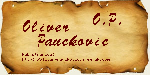 Oliver Paučković vizit kartica